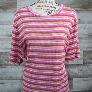 Ava‎ & Viv* Women's Half Sleeve Boat Neck Straight Hem Pullover Blouse~ Size 3X